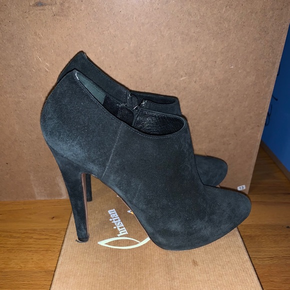 Prada Suede Booties with hidden platform sz 35 - Picture 4 of 6